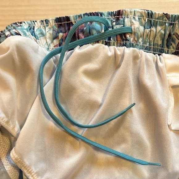 NWT-LEG3ND-1X-blue azure watercolor-running athletic shorts built in underwear - Picture 7 of 12